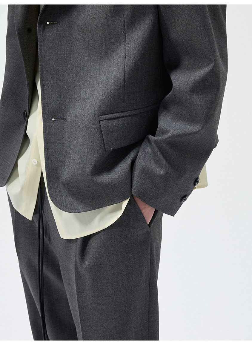 Notch Lapel Two-Button Jacket