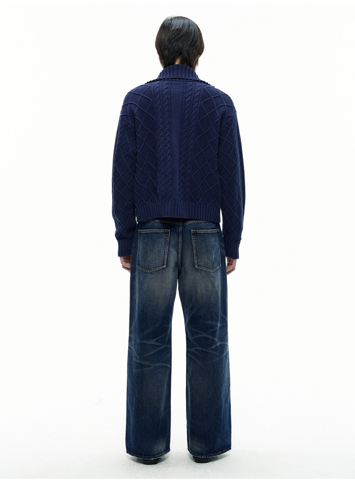 Straight Leg Washed Jeans