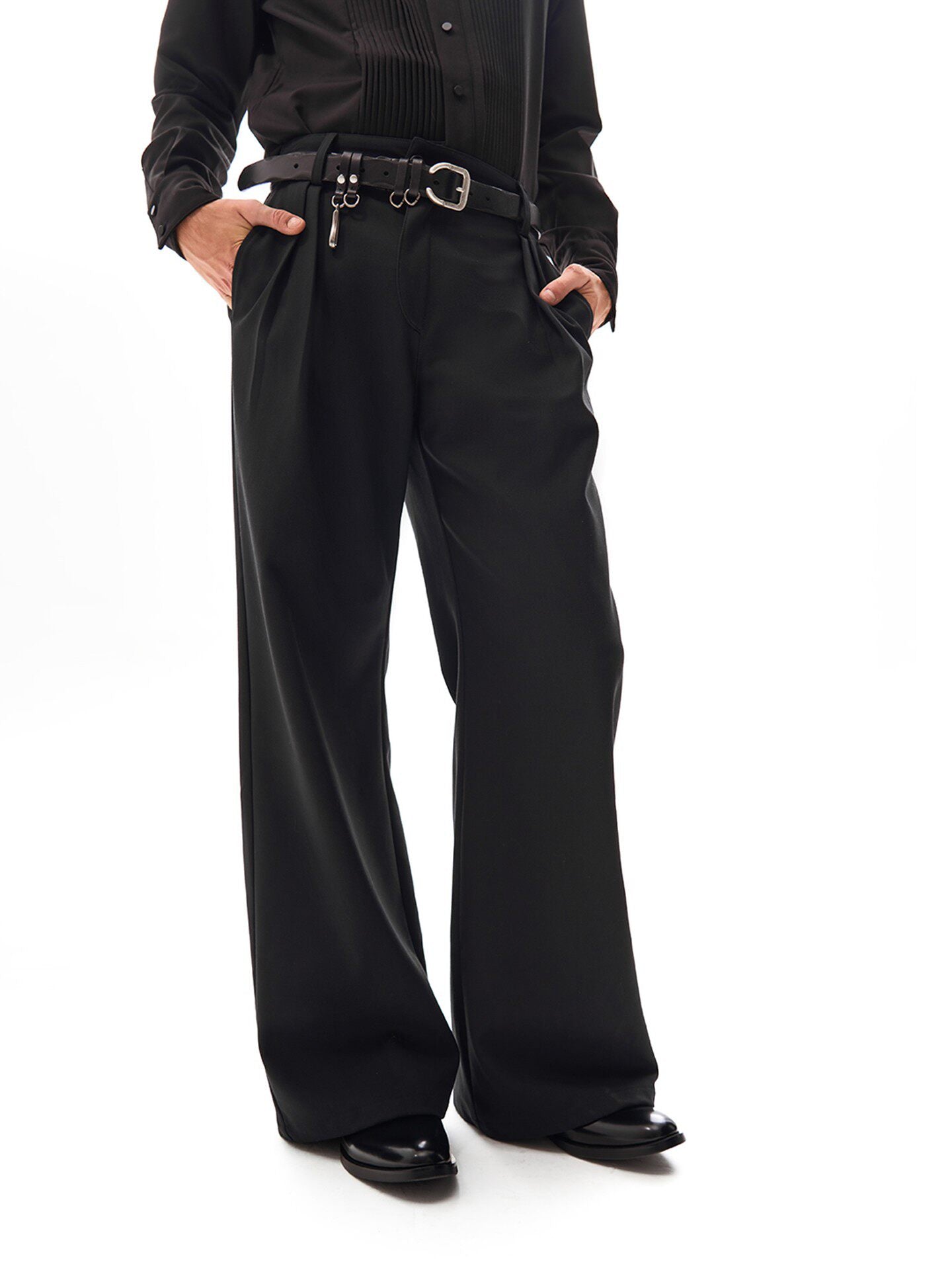 Side Placket Casual Pants