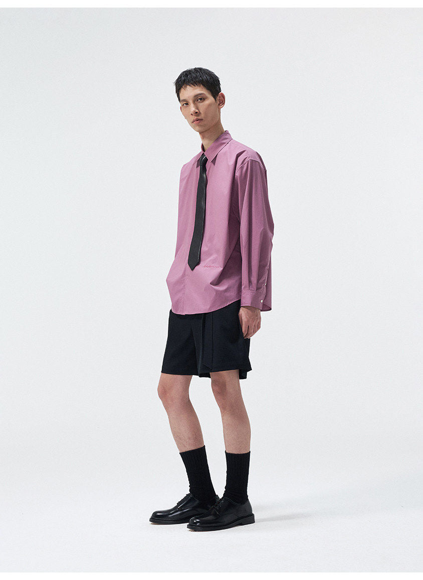 UV-Protective Embroidered Silhouette Casual Shirt