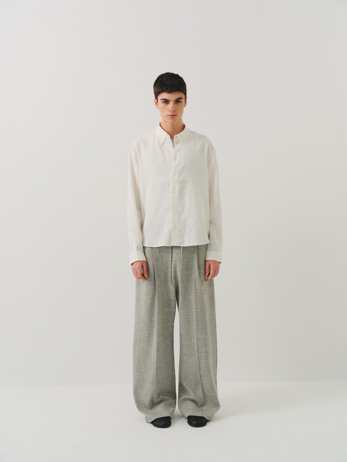 Center-Stitch Pleated Sweatpants