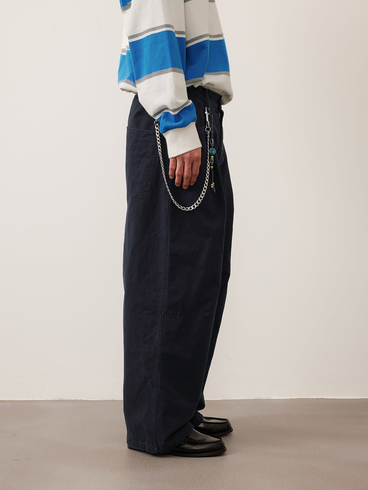 Single Pleated Loose Casual Pants