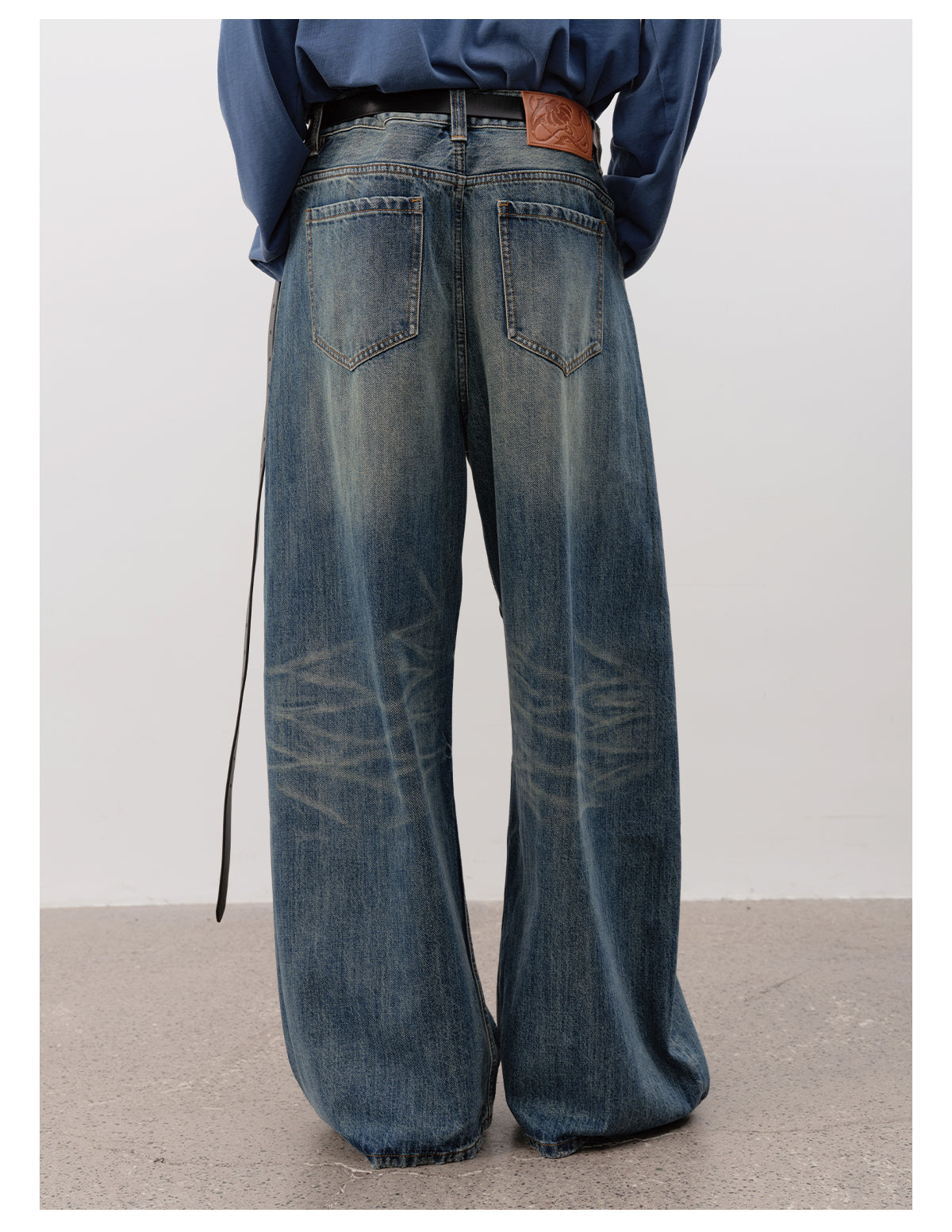 Vintage Washed Denim Pants