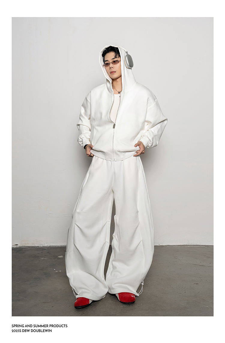 Short Hoodie Sweatshirt Set