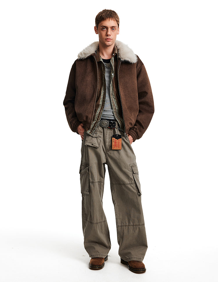 Clean Fit Fur Collar Jacket