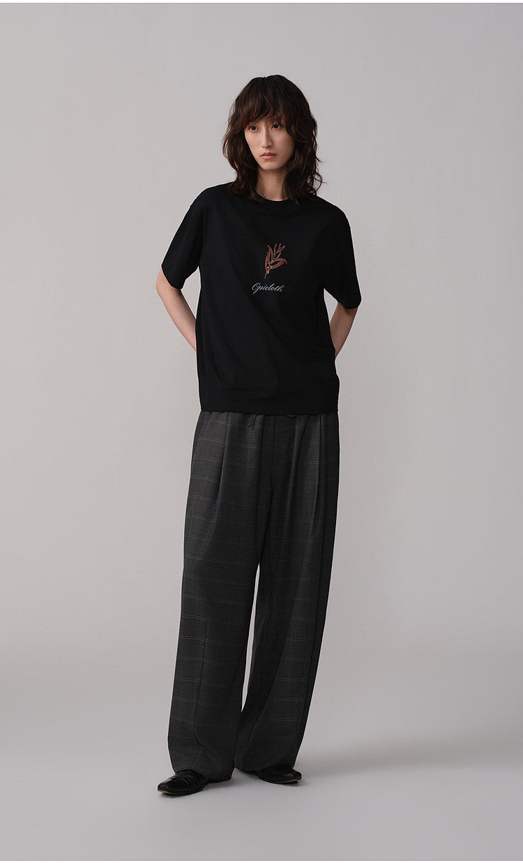 Round-Neck Drop-Shoulder T-Shirt