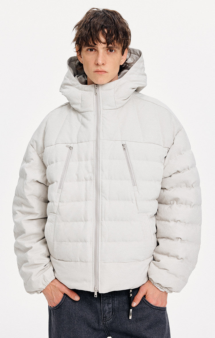 Unisex Minimalist Hooded Down Jacket