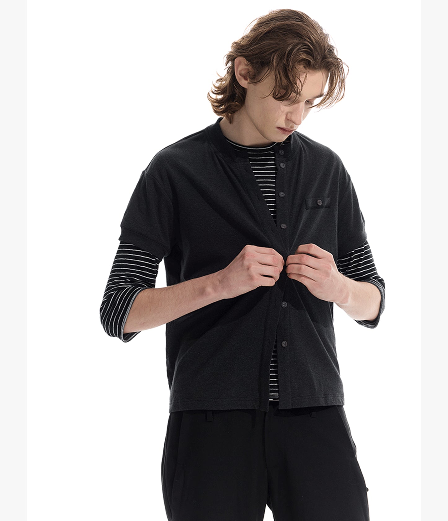 Straight Shoulder Cardigan