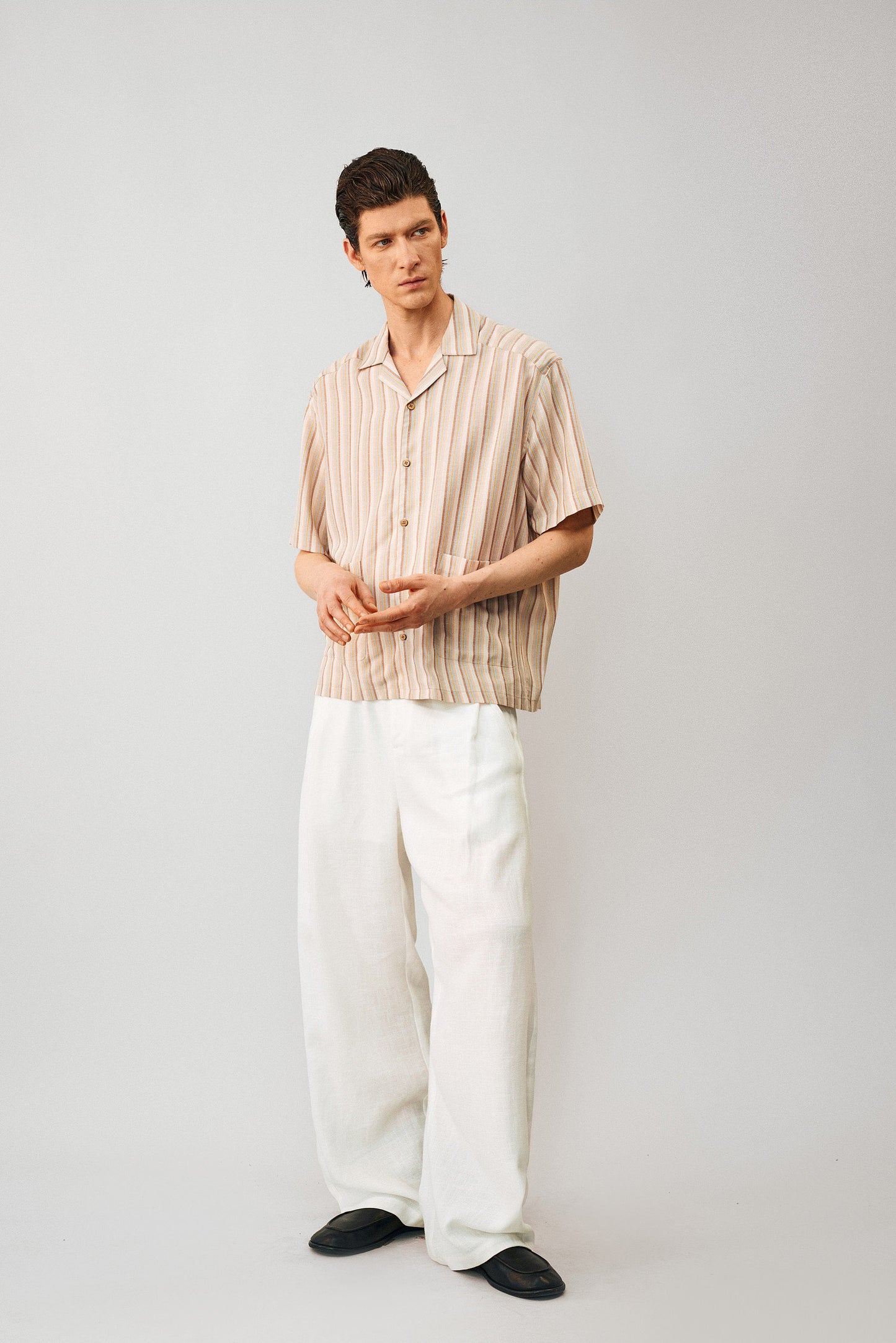 Simitara Side-Pleated Casual Pants