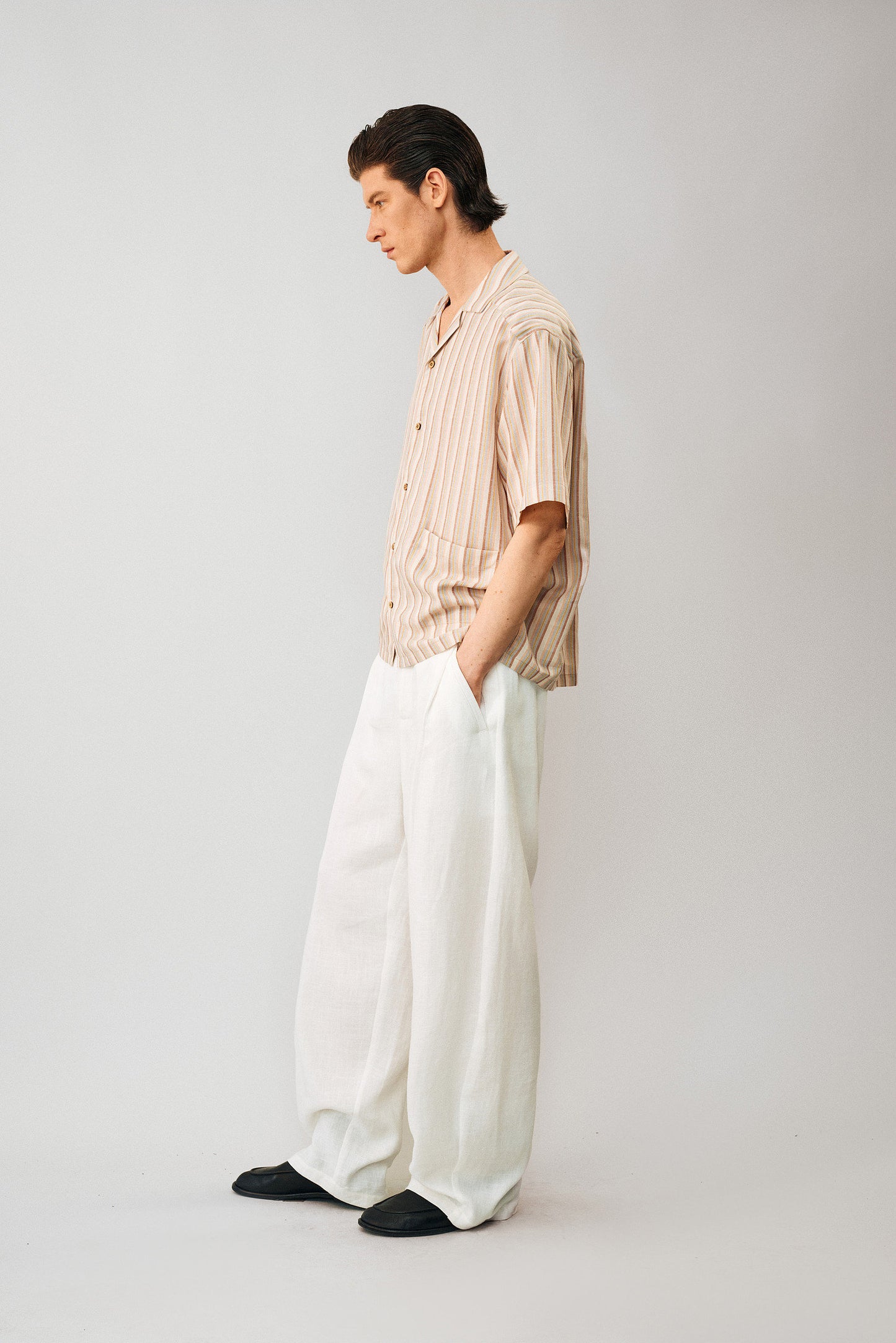Simitara Side-Pleated Casual Pants