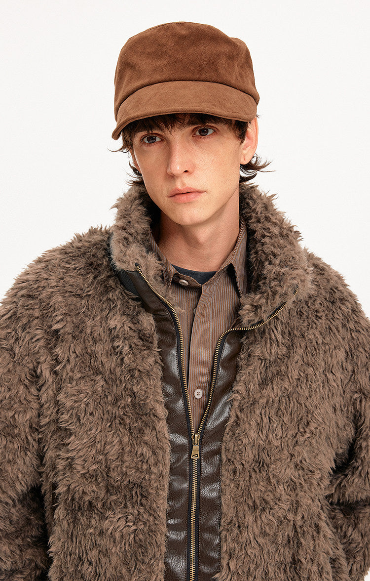 Patchwork Unisex Faux Fur Jacket