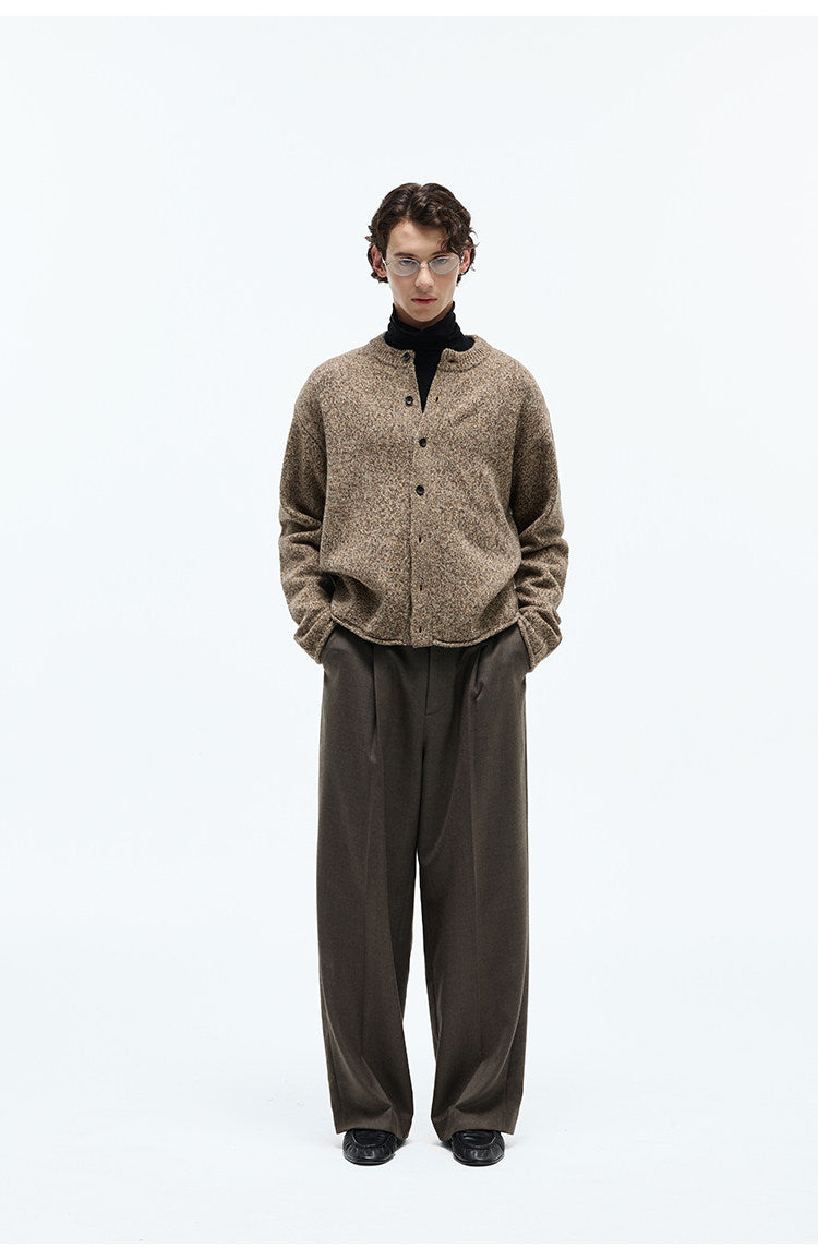 Elastic Waistband Straight Leg Casual Pants