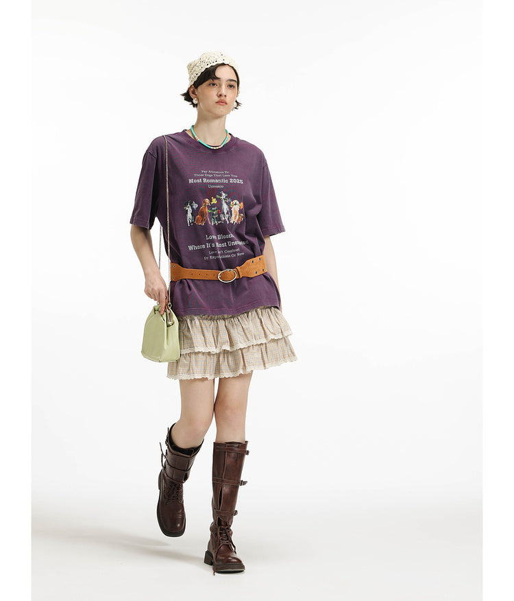 Washed printed T-shirt