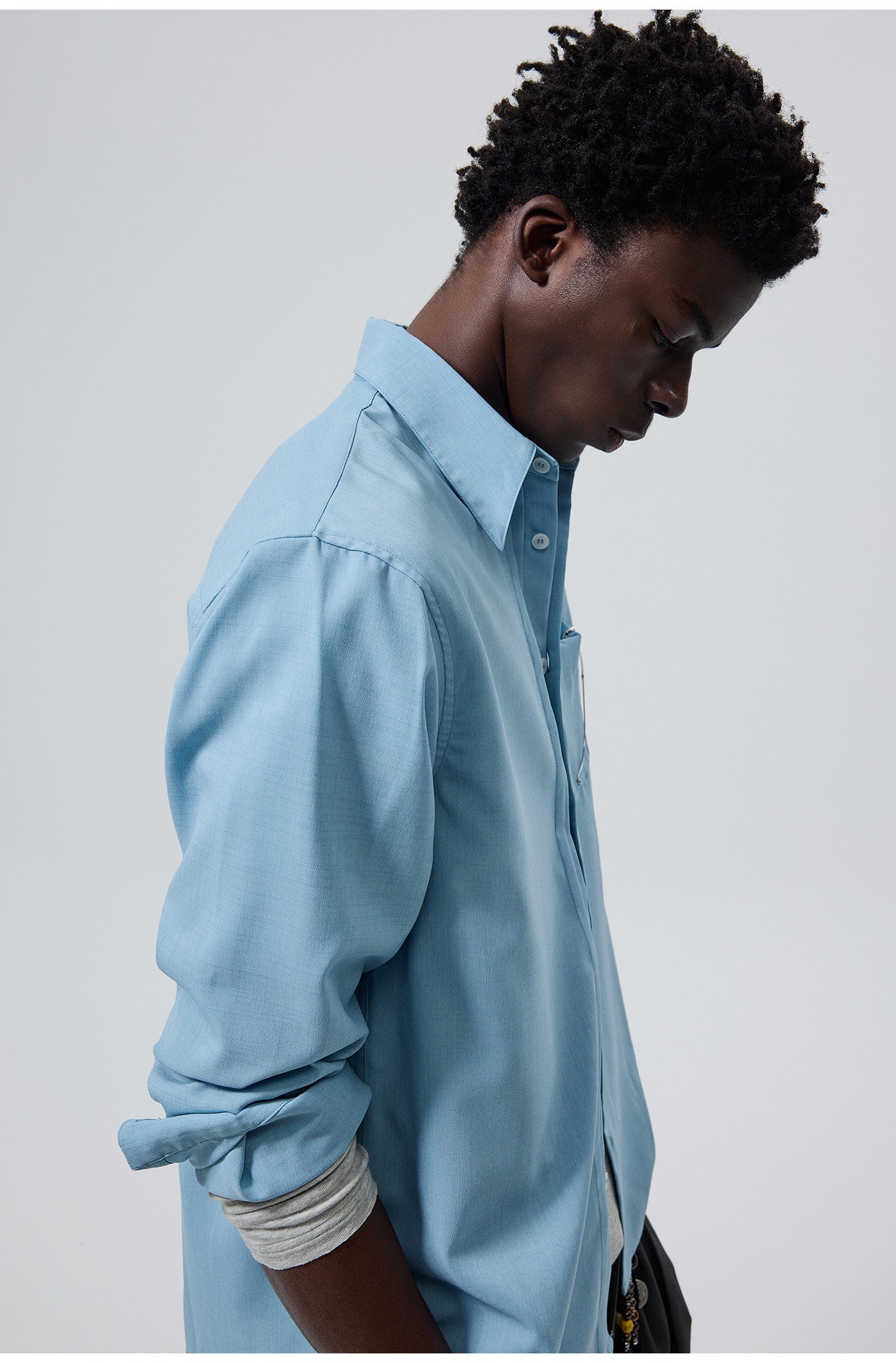 Linen-like texture shirt