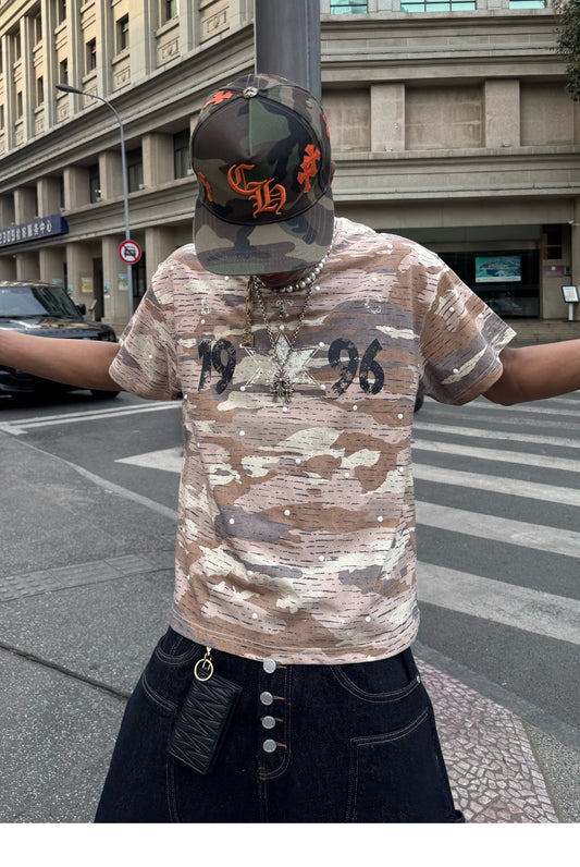 Camouflage pearl T-shirt