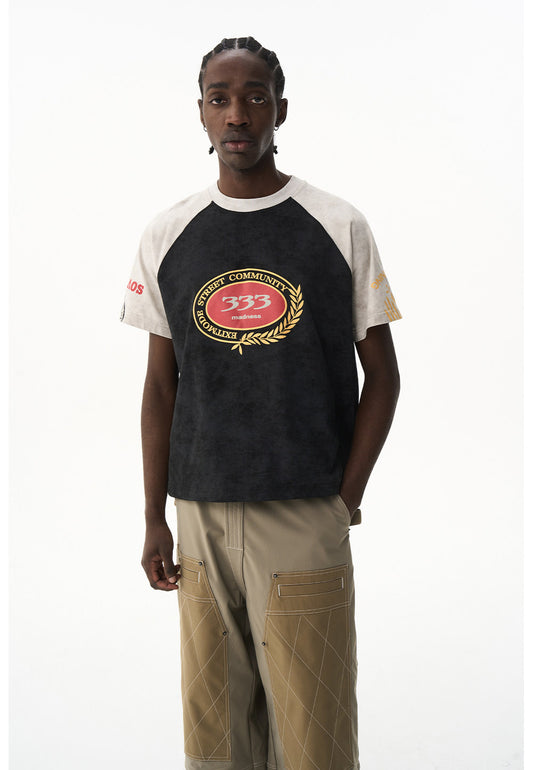 Wax Print Raglan T-Shirt