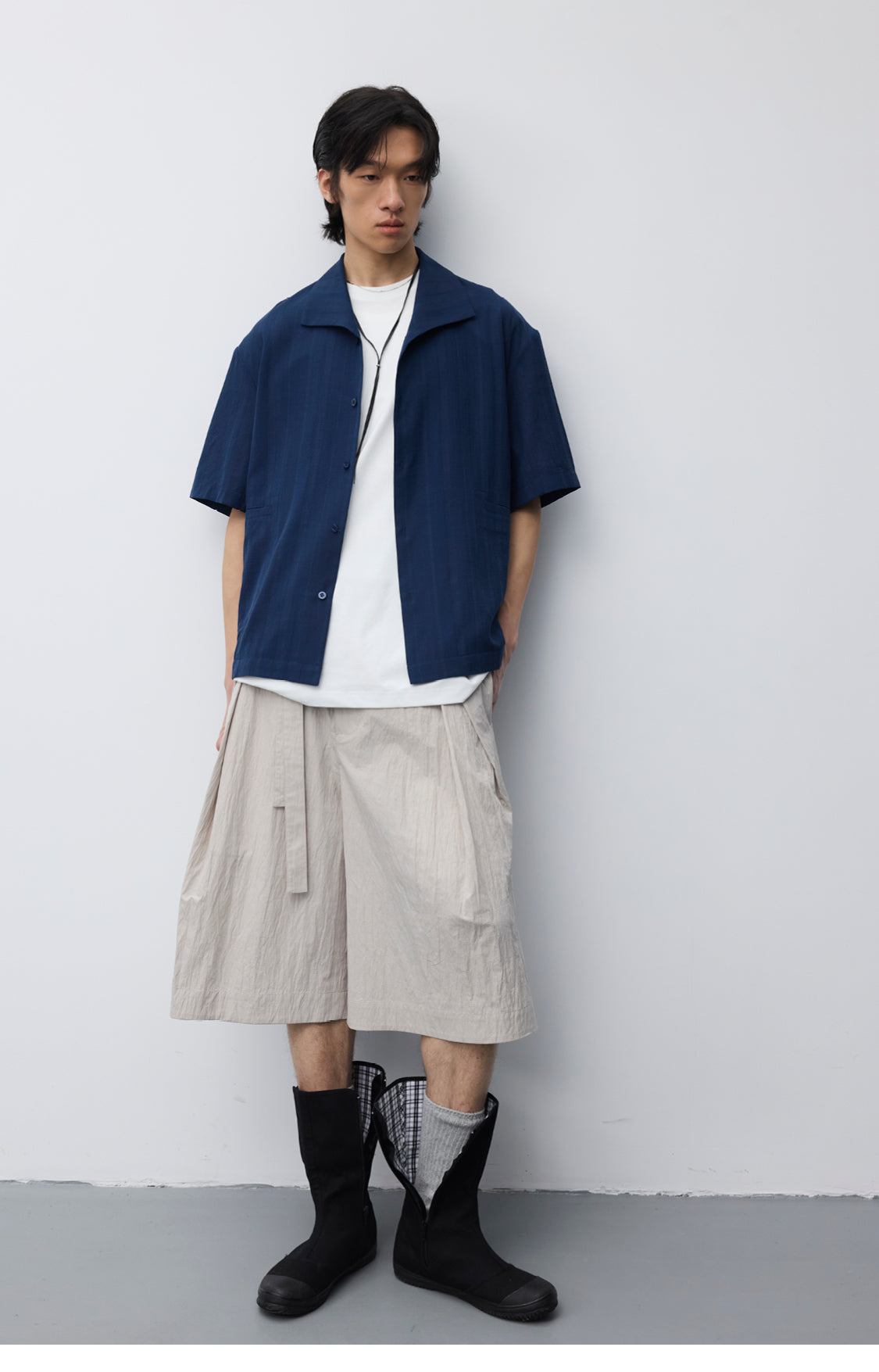 Square Collar Pocket Shirt