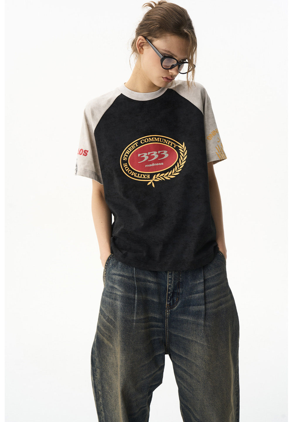 Wax Print Raglan T-Shirt