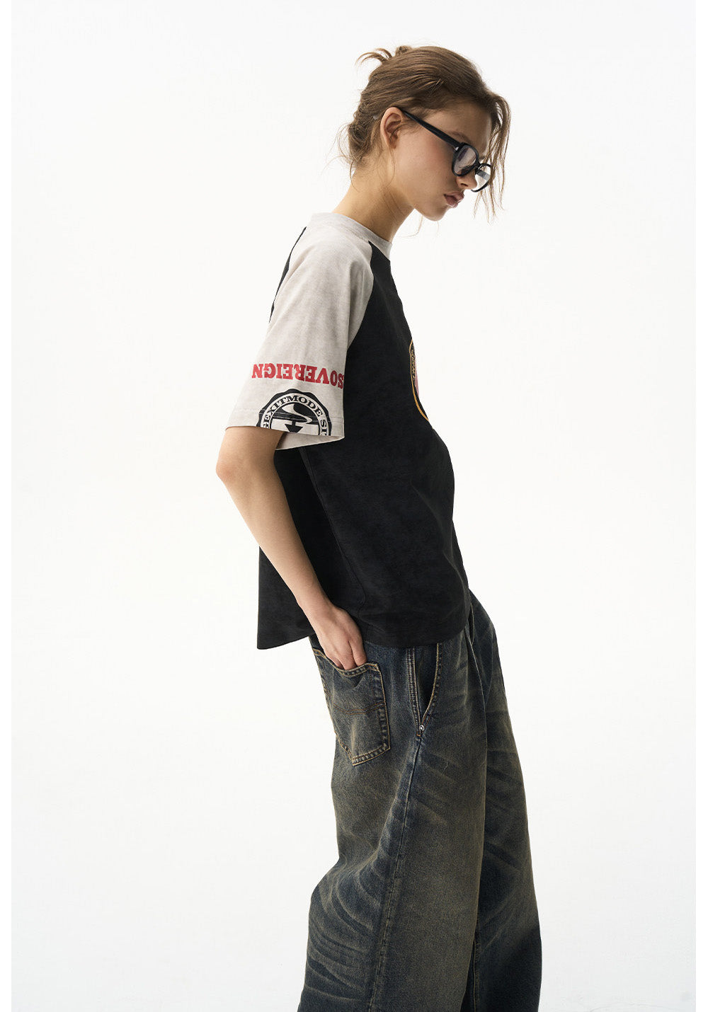 Wax Print Raglan T-Shirt