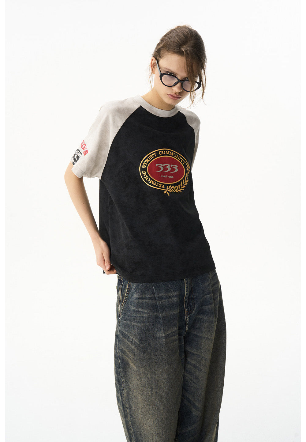 Wax Print Raglan T-Shirt