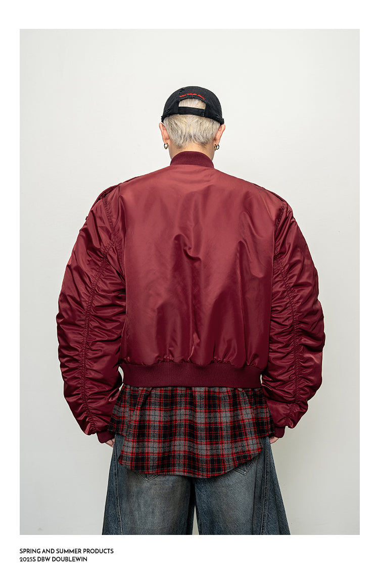 Heavy Contrast Fake Two-Piece Jacket