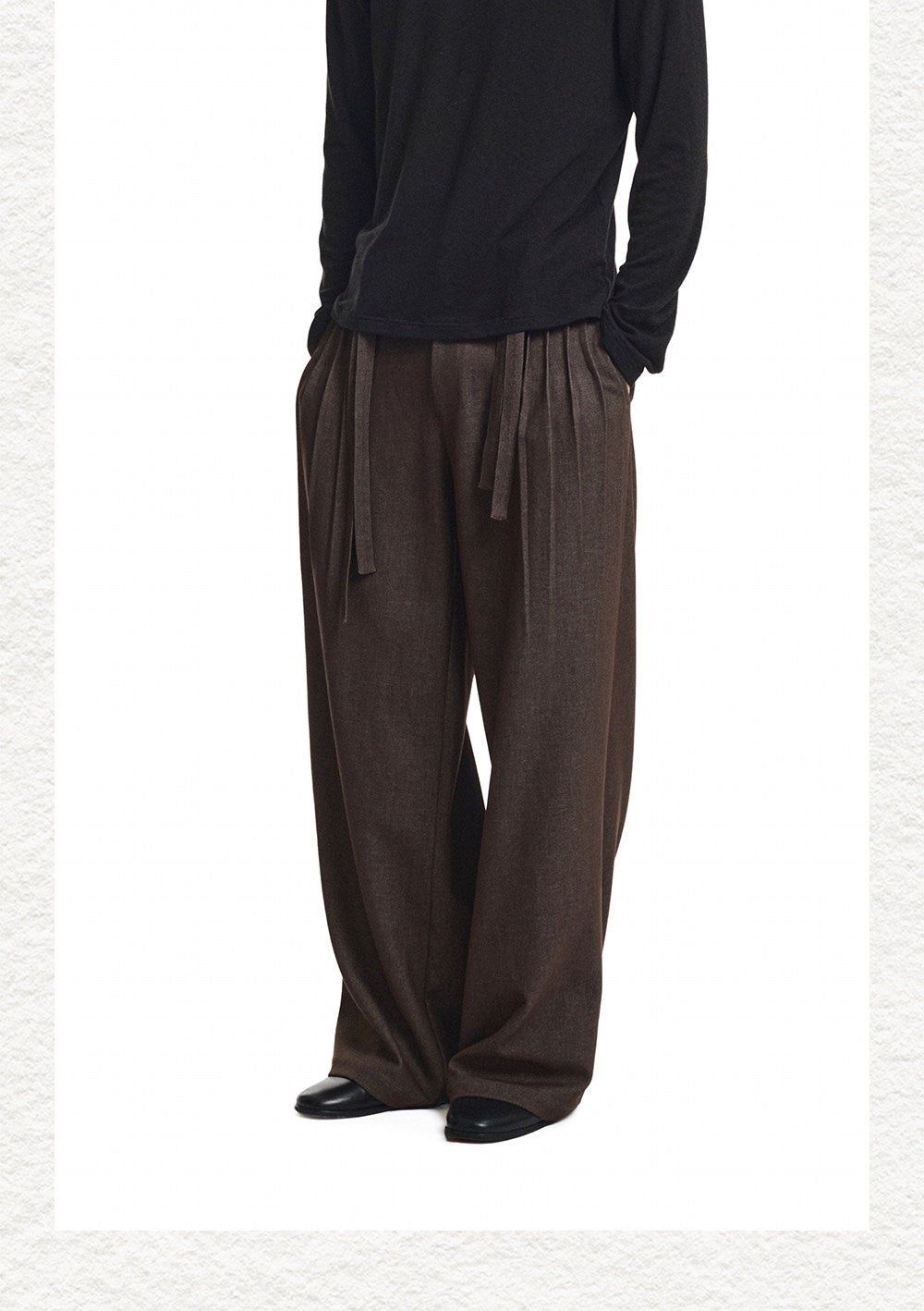 A-Line Double-Belt Casual Pants