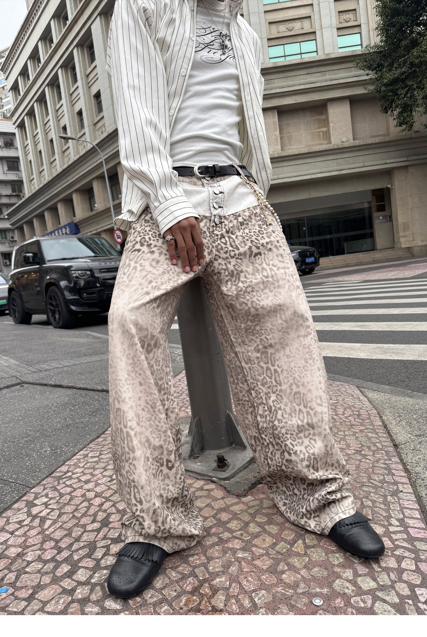 Custom Leopard-Print Casual Pants