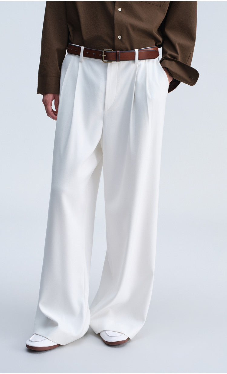 Casual Pants with Elastic Waistband at the Back