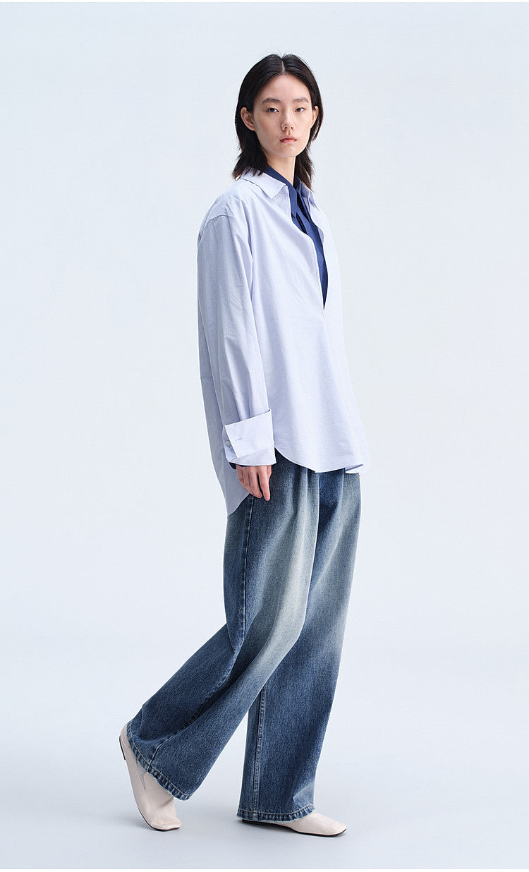 V-Neck Double-Layer Shirt