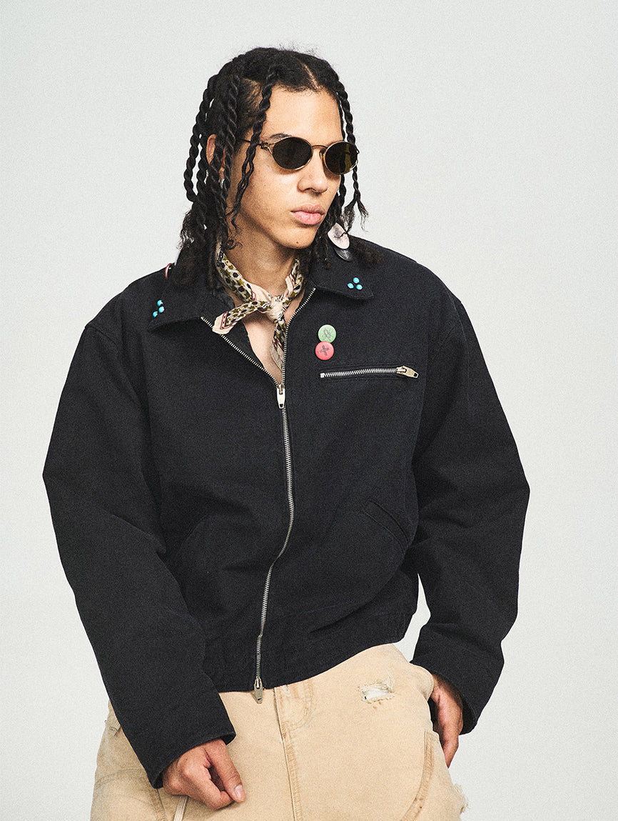 Vintage lapel washed jacket