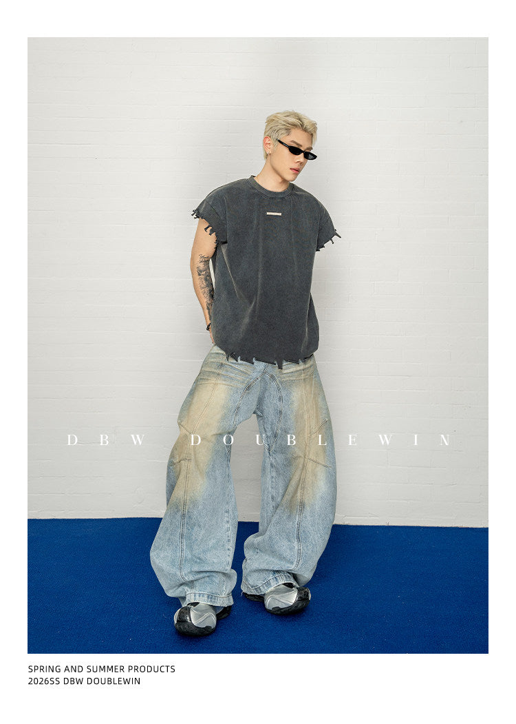 Wash-treated Distressed T-Shirt