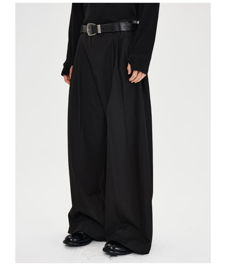Pleated Wide Casual Pants