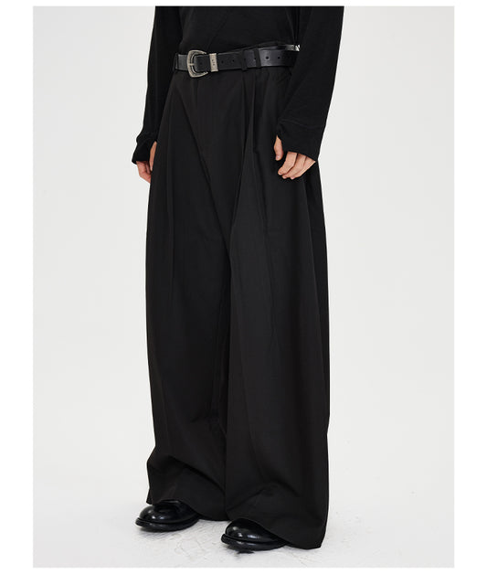 Pleated Wide Casual Pants