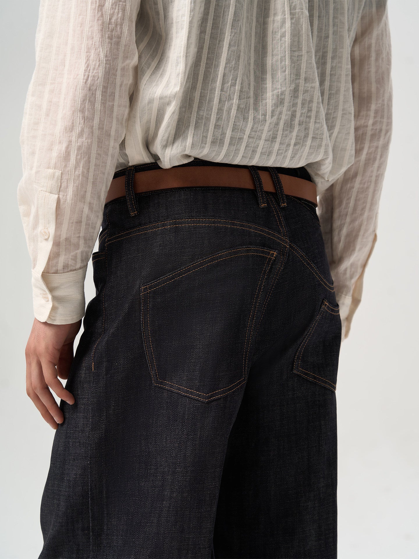 Twist Pocket Denim Pants