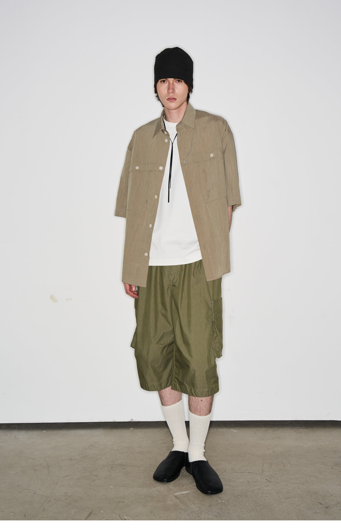 Wrinkled nylon shirt