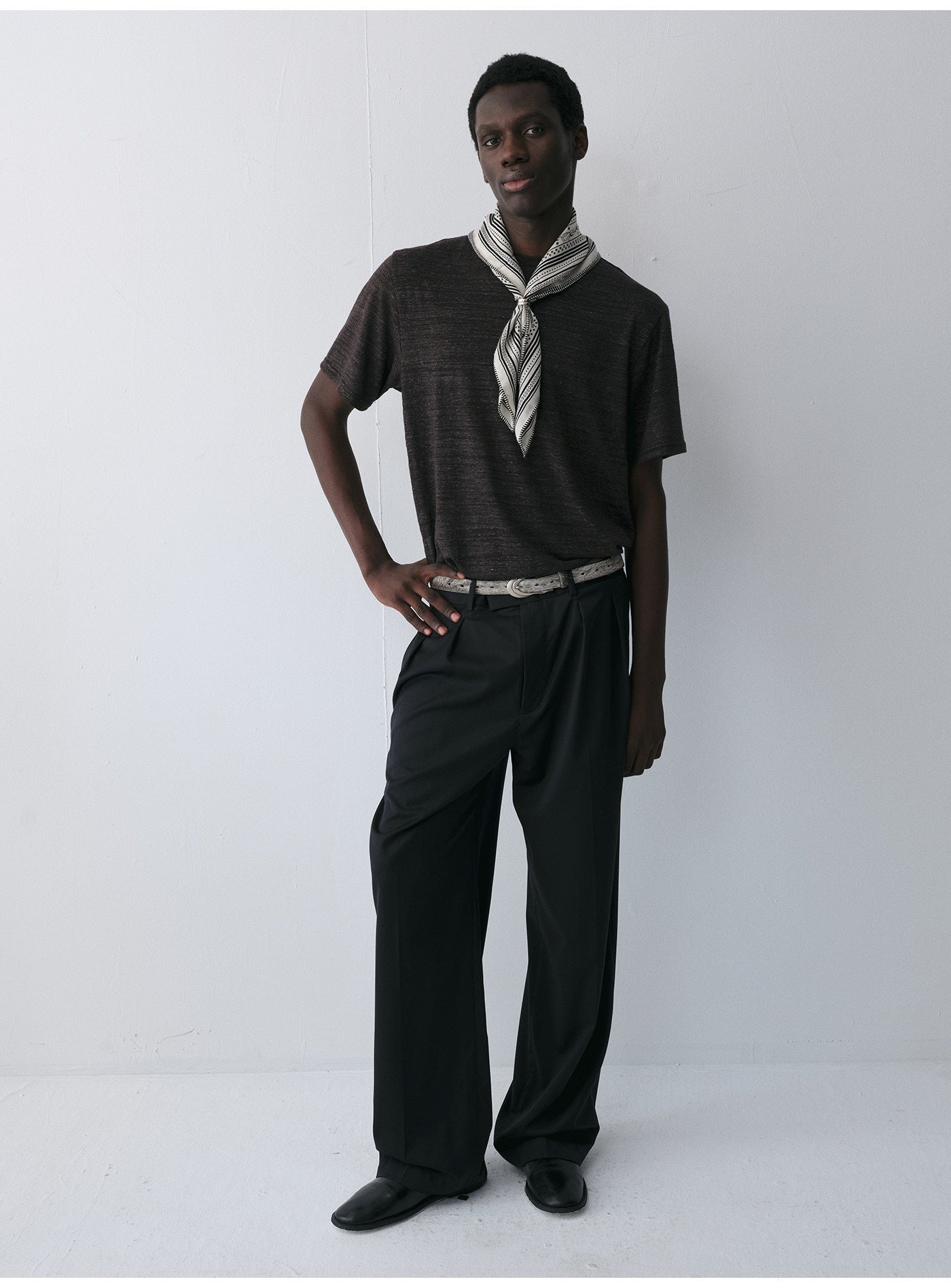 Linen-Blend Short-Sleeve T-Shirt