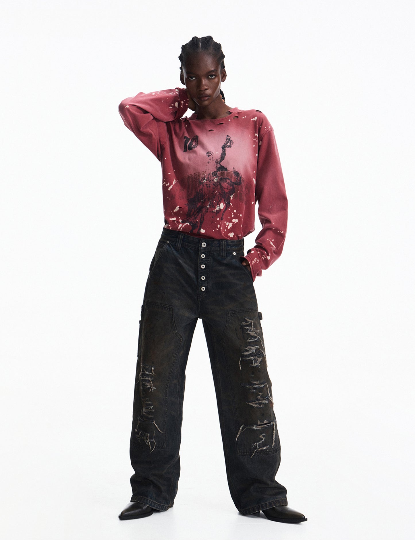 잉크 워시 올드 T-Shirt