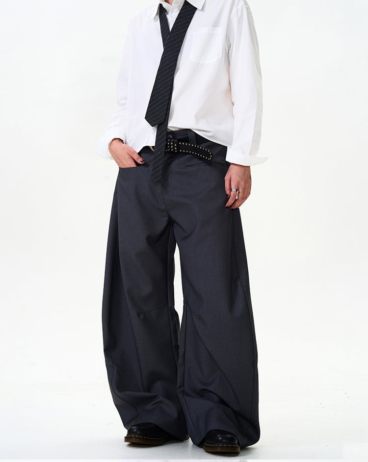 Clean Fit Draped Scimitar Casual Pants