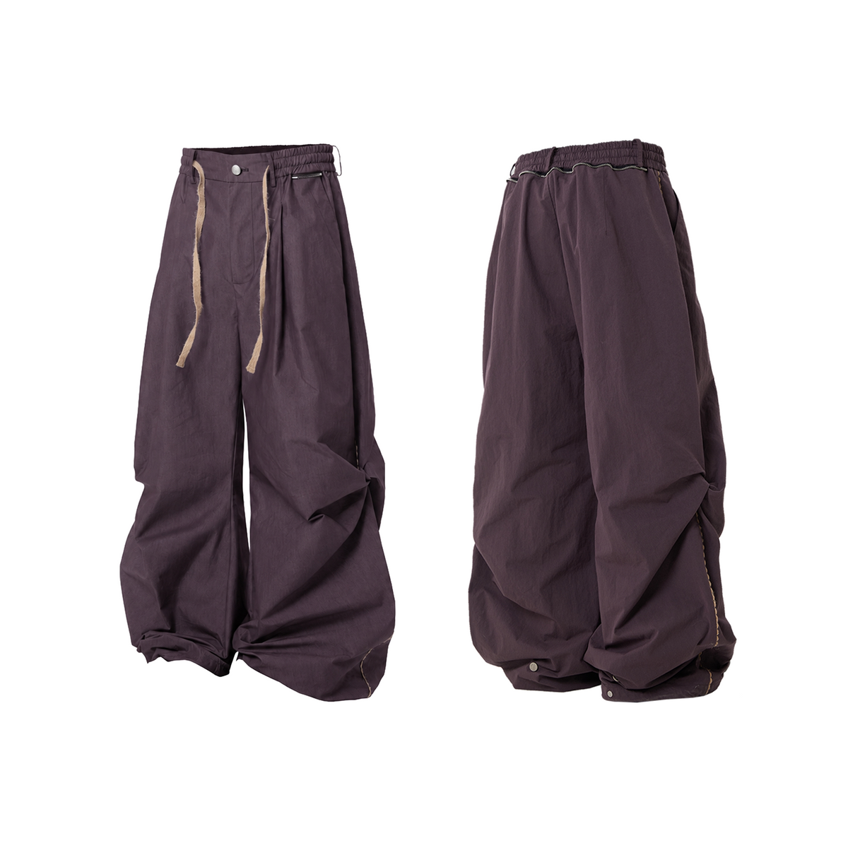 Loose-Fit Paratrooper Pants with Drawstring