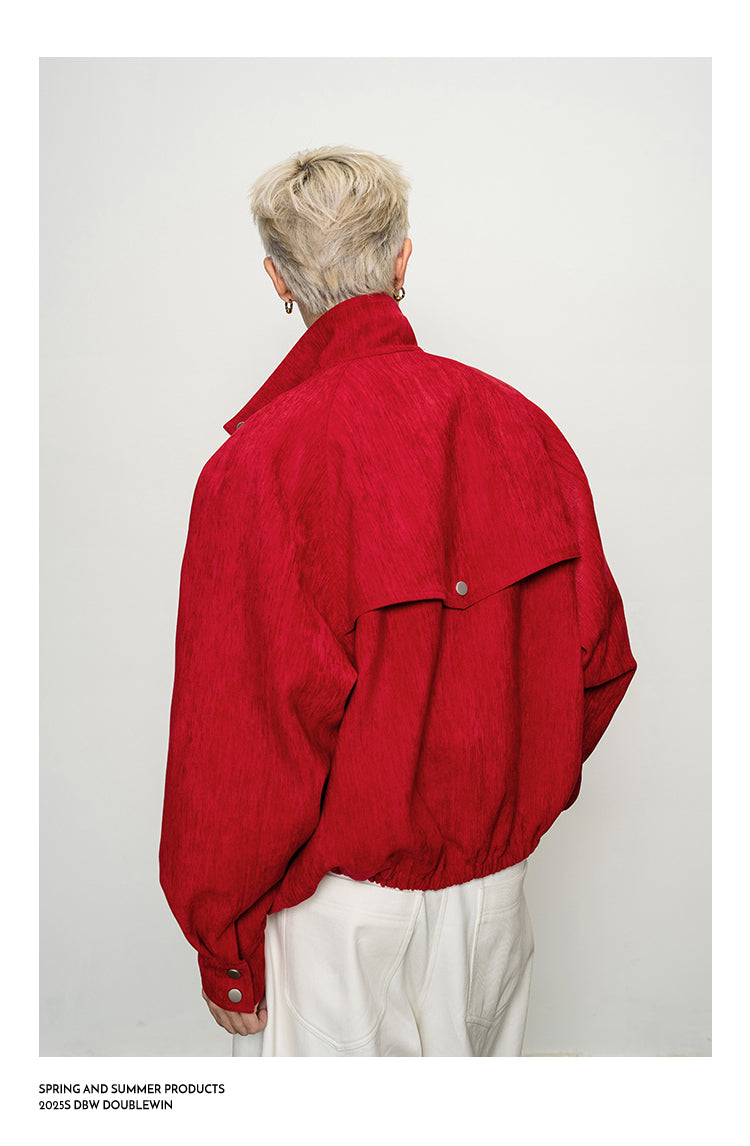 Glossy High-Color Wide Short Jacket