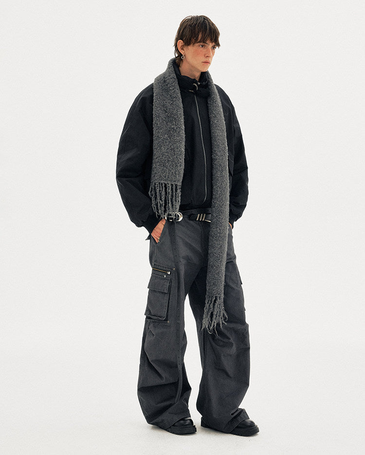 Stand Collar Large Pocket Jacket