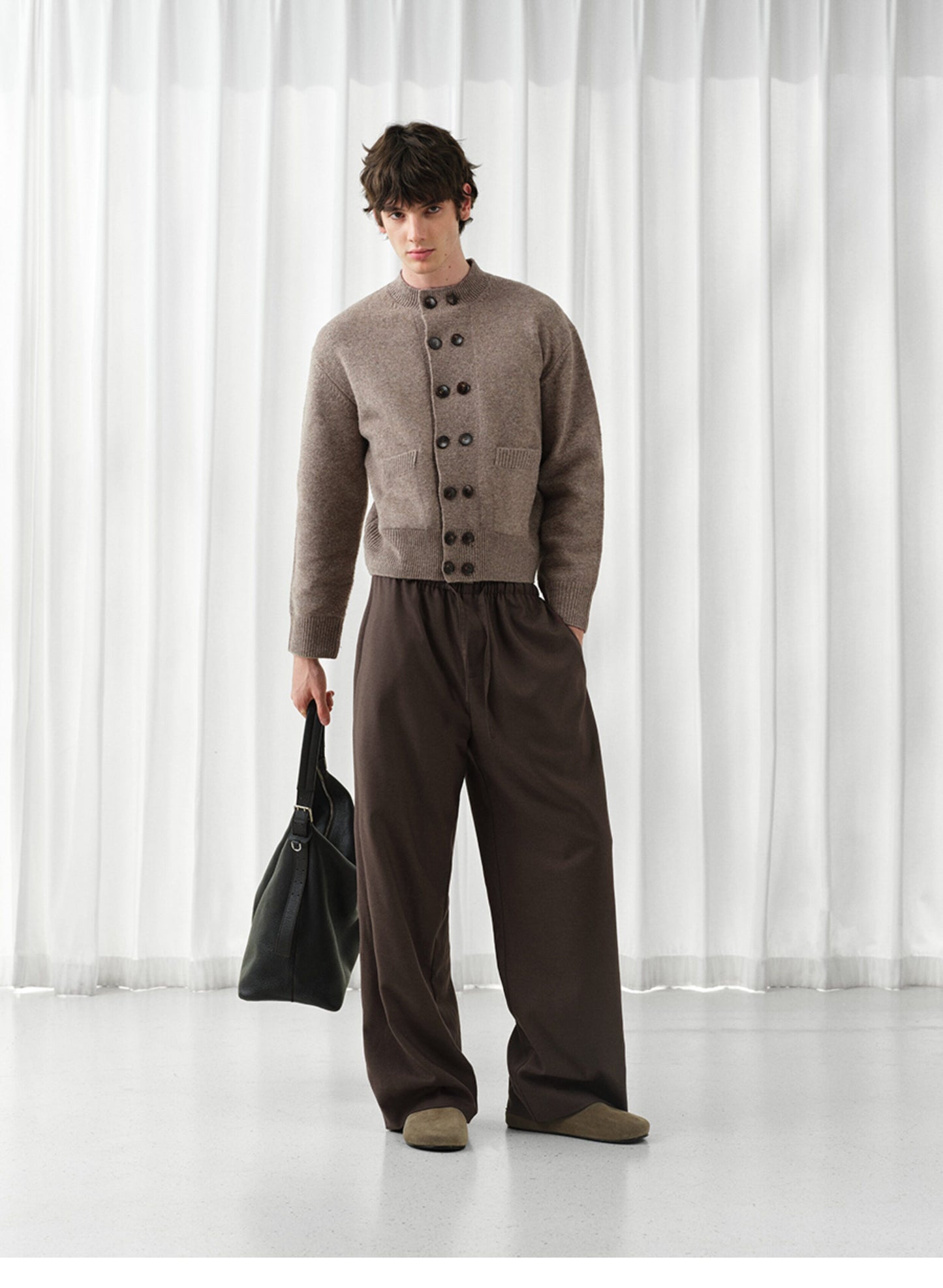 Drawstring Wide-Leg Pants