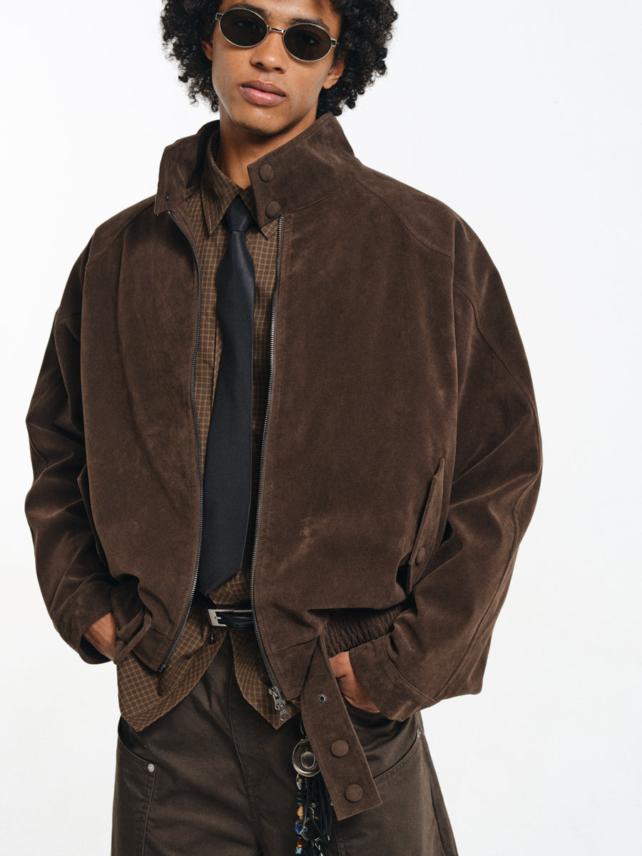 Suede Harrington Jacket