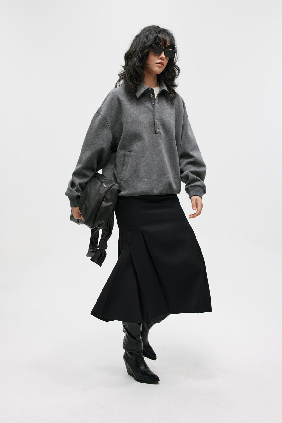 Lapel Air Layer Sweatshirt