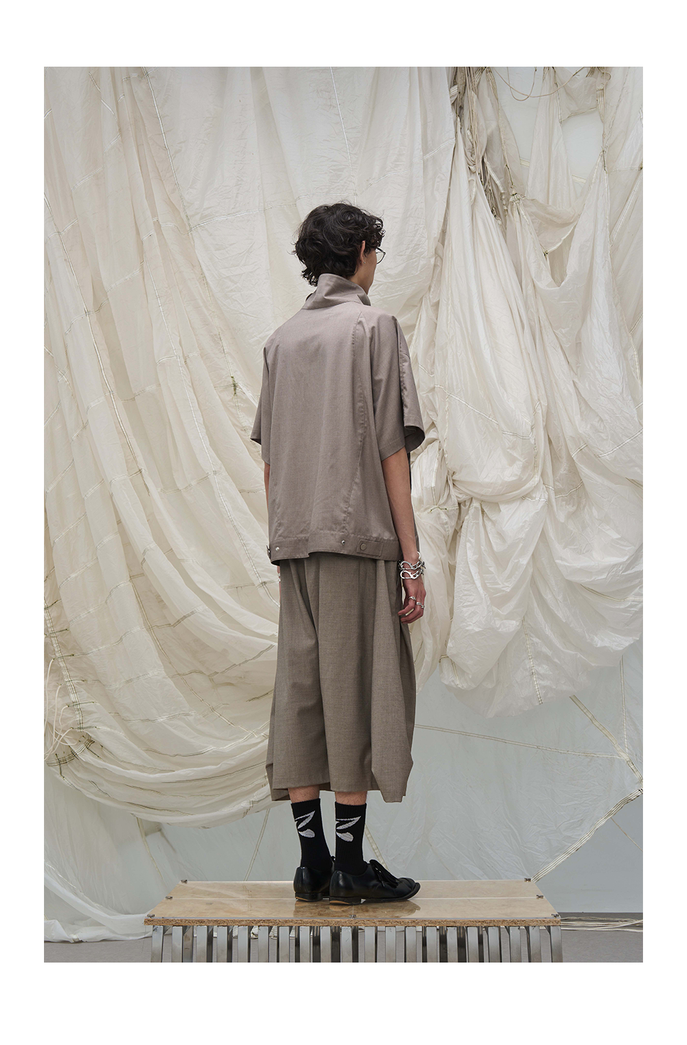 Draped cropped pants