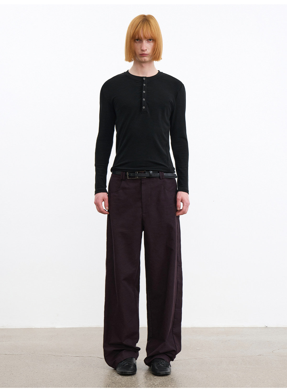 Casual Pants with Side Ribbing