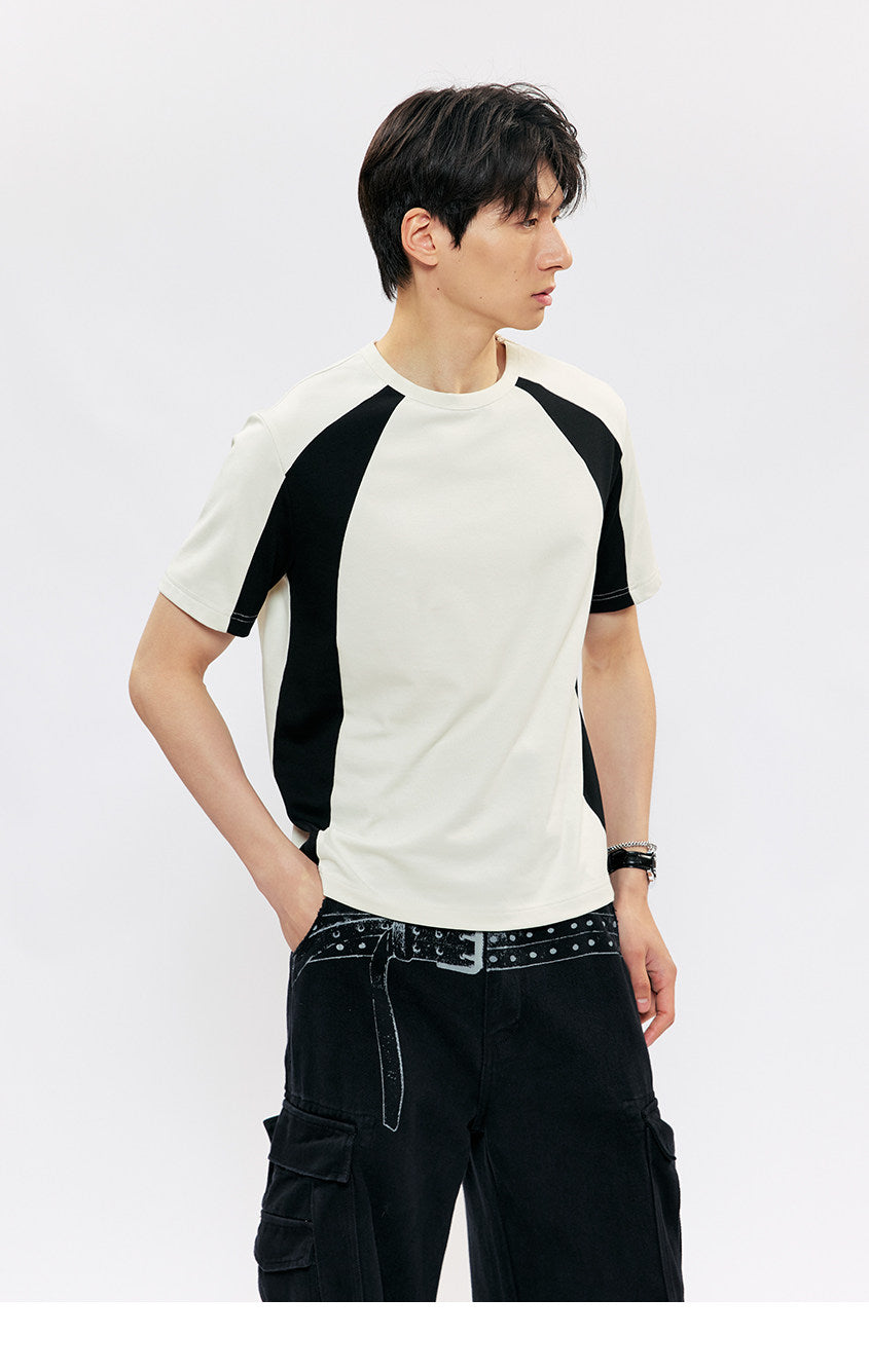 Patchwork Color-Blocking Quick-Dry T-Shirt