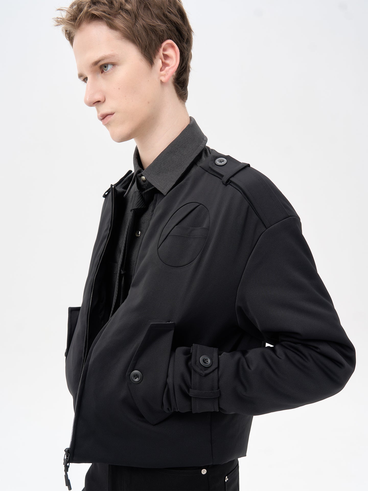 No-Collar Casual Jacket