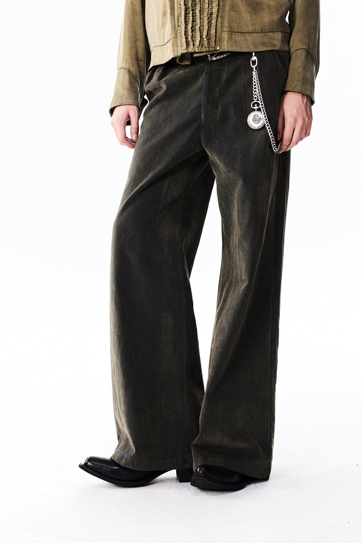 Unisex Flocked Denim Pants