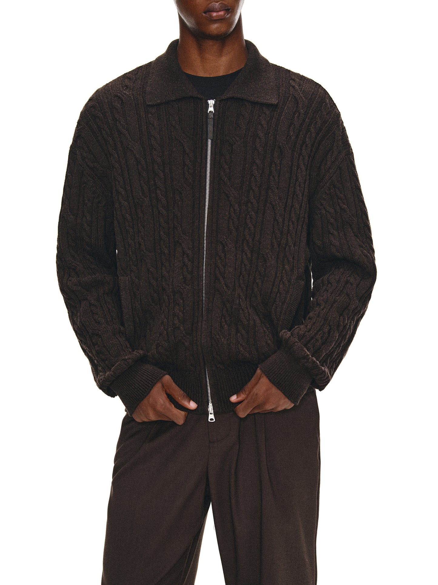 Cashmere Zip Cardigan